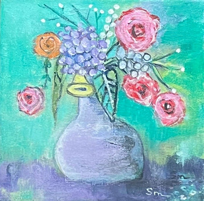 Roses in Lilac Light